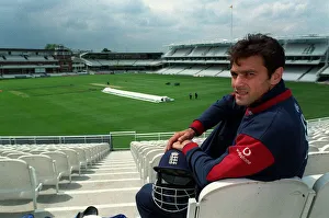 Mark Ramprakash CricketJune 98 England cricketer siting in stands Mark Ramprakash CricketJune 98 England cricketer siting in stands