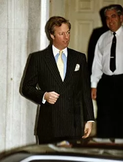 Mark Thatcher Son of Margaret Thatcher leaves Number 10 Downing Street November