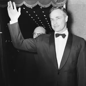 Marlon Brando, actor pictured attending premiere of new film, A Countess from Hong Kong Marlon Brando, actor pictured attending premiere of new film, A Countess from Hong Kong