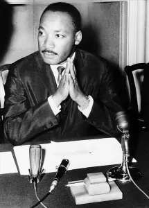 Martin Luther King at the Chapter House of St Pauls Cathedral after giving sermon Martin Luther King at the Chapter House of St Pauls Cathedral after giving sermon