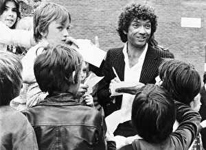 Martin Shaw Actor after the days filming for TV Progs The Proffesionals being swarmed by Martin Shaw Actor after the days filming for TV Progs The Proffesionals being swarmed by