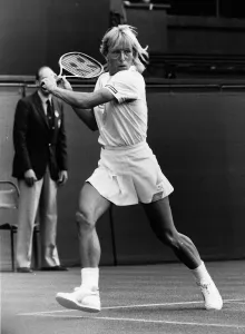 Martina Navratilova competing in the 1985 Wimbledon Championships Martina Navratilova competing in the 1985 Wimbledon Championships