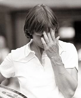 Images Dated 4th July 1980: Martina Navratilova Tennis Player under Pressure July 1980