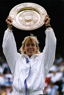 Martina Navratilova wins for the 9th time the Womans Singles Title at Wimbledon Martina Navratilova wins for the 9th time the Womans Singles Title at Wimbledon
