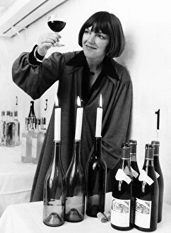 Images Dated 25th September 1974: Mary Quant fashion designer is on a new business venture selling wine