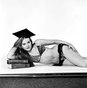 Maths Teacher 1970's glamour girl. January 1975 75-00023 Maths Teacher 1970's glamour girl. January 1975 75-00023