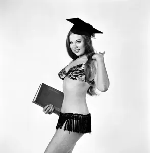 Maths Teacher 1970's glamour girl. January 1975 75-00023-010 Maths Teacher 1970's glamour girl. January 1975 75-00023-010