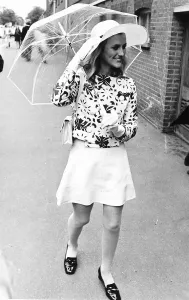 Maureen Gogh in floppy hat at Royal Ascot in June 1969 Transparent Umbrella Maureen Gogh in floppy hat at Royal Ascot in June 1969 Transparent Umbrella