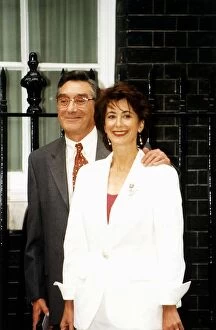 Images Dated 30th July 1997: Maureen Lipman Actress with husband writer Jack Rosenthal standing outside number 10