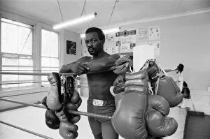 Images Dated 9th July 1980: Maurice Hope in the gym ahead of his rematch with Rocky Mattioli for the WBC World Super