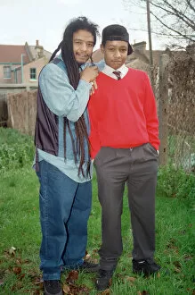 Images Dated 23rd January 1995: Maxi Priest and his son, 13 year old Ryan Elliott. 23rd January 1995