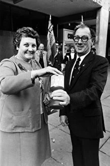Mayor of Gateshead councillor Minnie Robson launches the Gateshead poppy appeal with Joe