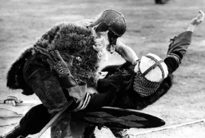 A medieval battle at St Mary's Hospital, Stannington on 21st September 1970 A medieval battle at St Mary's Hospital, Stannington on 21st September 1970