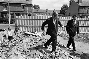 Member of Parliament for Birmingham Sparkbrook Roy Hattersley visits slum housing in Member of Parliament for Birmingham Sparkbrook Roy Hattersley visits slum housing in
