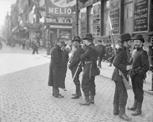 Members of the Belgian Civil Guard seen here on patrol in the streets of Brussels Members of the Belgian Civil Guard seen here on patrol in the streets of Brussels