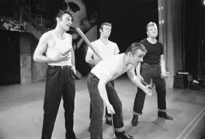 Images Dated 30th May 1973: Members of the cast of Grease seen here on stage during a dress rehearsal at the Coventry