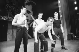 Images Dated 30th May 1973: Members of the cast of Grease seen here on stage during a dress rehearsal at the Coventry