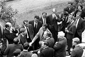 Members of the England World Cup team meet Sean Connery during a visit to Pinewood film Members of the England World Cup team meet Sean Connery during a visit to Pinewood film
