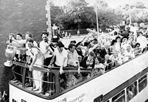Members of the Liverpool team parade the Milk, European Members of the Liverpool team parade the Milk, European