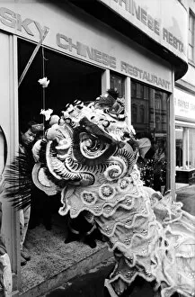 Images Dated 2nd February 1987: Members of Newcastles Chinese community celebrate the Year of the Rabbit in Pilgrim