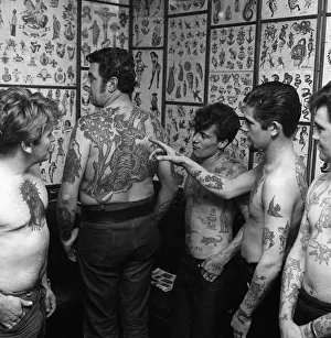 01228 Gallery: Members of a tattoo club. 23rd October 1965