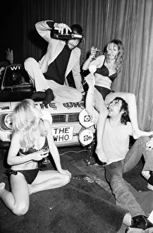 Members of The Who rock group Keith Moon and Pete Townshend at a launch for the £ Members of The Who rock group Keith Moon and Pete Townshend at a launch for the £