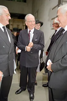 Memorial service for former Daily Mail editor Sir David English. Pictured, Rupert Murdoch Memorial service for former Daily Mail editor Sir David English. Pictured, Rupert Murdoch