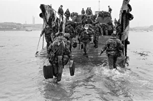 Images Dated 13th July 1982: The men of the 29th Marine Commando Royal Artillery return from the Falklands