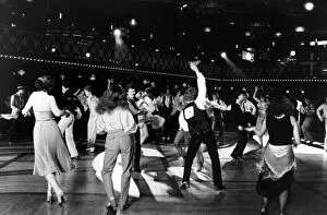 Men and women disco dancing in dance hall - October 1978 Dancing - Disco dancing