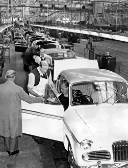 Men at work on the Rapier track at the Rootes Group factory at Ryton, Coventry Men at work on the Rapier track at the Rootes Group factory at Ryton, Coventry