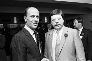 Men of the year lunch. Pictured, Norman Tebbit, MP, with Falklands War veteran Simon