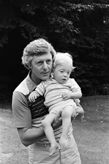 Images Dated 1st September 1982: Michael Aspel pictured at home with his family. September 1982