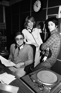 Michael Aspel in a radio studio. 5th November 1981 Michael Aspel in a radio studio. 5th November 1981