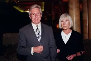 Images Dated 6th July 1998: Michael Aspel TV Presenter July 1998 With his wife at the Dorchester Hotel