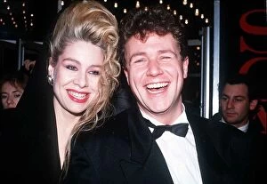 Images Dated 2nd March 1989: Michael Ball actor singer with unknown woman at the premiere of the film Scandal