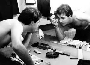 Images Dated 30th August 1979: Michael Barrymore in his changing room as he prepares for his Summer season in Great