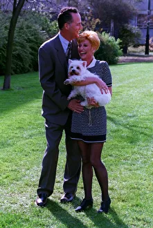 Michael Barrymore TV Presenter/Comedian with wife Cheryl and their dog Michael Barrymore TV Presenter/Comedian with wife Cheryl and their dog