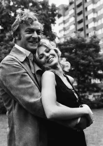 Michael Caine and Britt Ekland pictured together, on day one of shooting Michael Michael Caine and Britt Ekland pictured together, on day one of shooting Michael