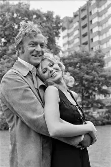 Michael Caine and Britt Ekland pictured together, on day one of shooting Michael Michael Caine and Britt Ekland pictured together, on day one of shooting Michael