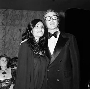 Images Dated 10th April 1974: Michael Caine and wife Shakira at the Gala Premiere of The Great Gatsby