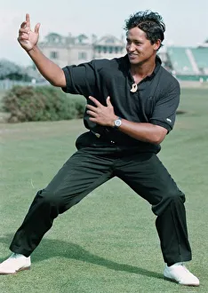 Michael Campbell from New Zealand doing a Haka at the old course St Andrews Michael Campbell from New Zealand doing a Haka at the old course St Andrews