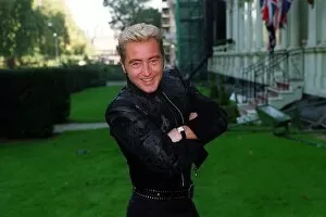 Images Dated 23rd October 1997: Michael Flatley Irish Dancer October 97 Outside the Hyde Park Hotel in london to