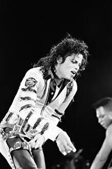 Images Dated 11th September 1988: Michael Jackson, Bad Tour 1988, concert at Aintree Racecourse, Aintree, Merseyside