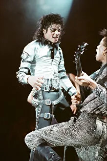 Michael Jackson in Concert at Wembley Stadium Print 1988