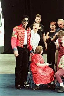 Images Dated 10th July 1997: Michael Jackson seen here after perforiming on stage at Sheffield 10th July 1997