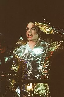 Images Dated 8th September 1996: Michael Jackson seen here on stage in Prague. 8th September 1996