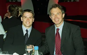 Michael Owen and Tony Blair May 1999, at the Mirror Pride of Britain Awards at Michael Owen and Tony Blair May 1999, at the Mirror Pride of Britain Awards at