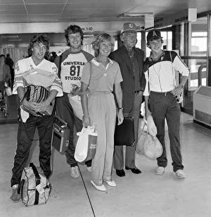 Michael Parkinson arrives at Heathrow with his wife Mary and sons Nicholas Michael Parkinson arrives at Heathrow with his wife Mary and sons Nicholas