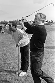 Michael Parkinson on the fairway at The Royal Liverpool Golf Club, Wirral Michael Parkinson on the fairway at The Royal Liverpool Golf Club, Wirral