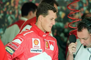 Images Dated 12th July 1998: Michael Schumacher of Ferrari, 1998 British Grand Prix, held at the Silverstone Circuit
